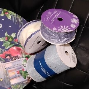 Holiday Ribbon Set - Blue, White, Purple